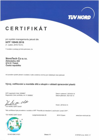 certifikát