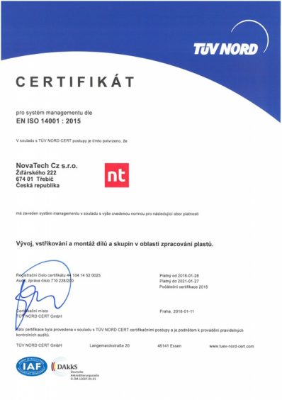 certifikát