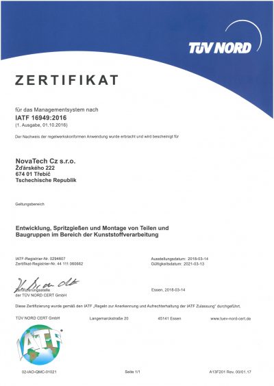 certifikát