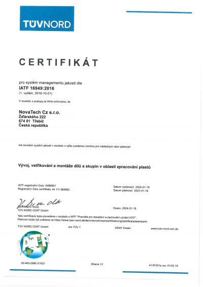 certifikát